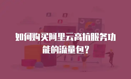 如何购买阿里云高抗服务功能的流量包？