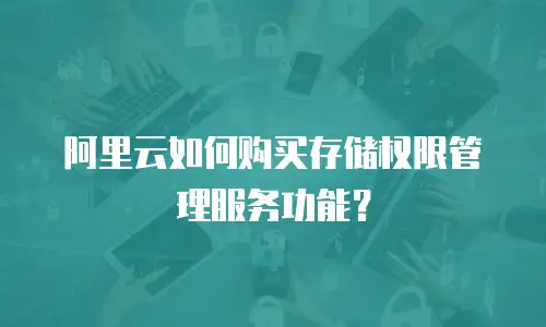 阿里云如何购买存储权限管理服务功能？