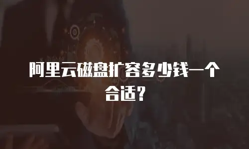 阿里云磁盘扩容多少钱一个合适？