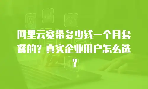 阿里云宽带多少钱一个月套餐的？真实企业用户怎么选？