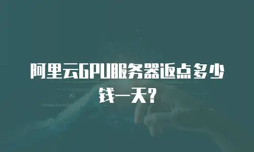 阿里云GPU服务器返点多少钱一天？