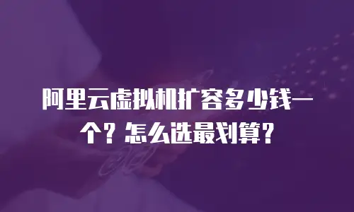 阿里云虚拟机扩容多少钱一个？怎么选最划算？