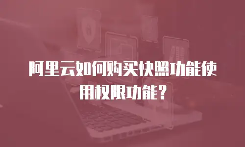 阿里云如何购买快照功能使用权限功能？
