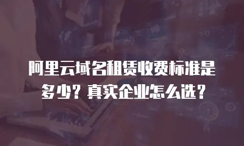 阿里云域名租赁收费标准是多少？真实企业怎么选？