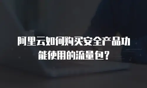 阿里云如何购买安全产品功能使用的流量包？