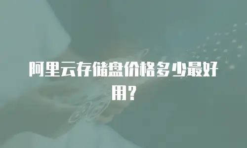 阿里云存储盘价格多少最好用？