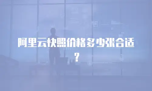 阿里云快照价格多少张合适？