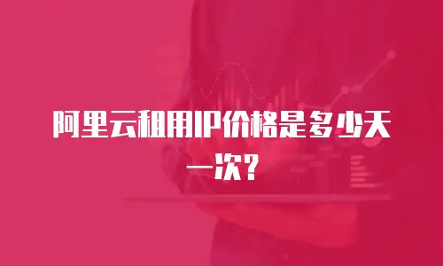 阿里云租用IP价格是多少天一次？
