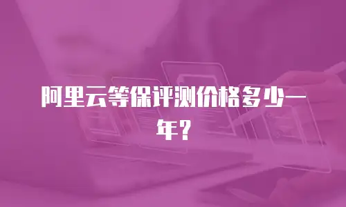 阿里云等保评测价格多少一年？