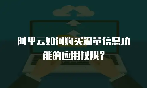 阿里云如何购买流量信息功能的应用权限？