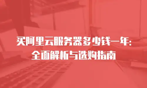 买阿里云服务器多少钱一年：全面解析与选购指南