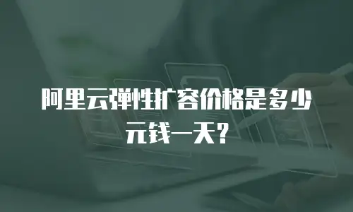阿里云弹性扩容价格是多少元钱一天？