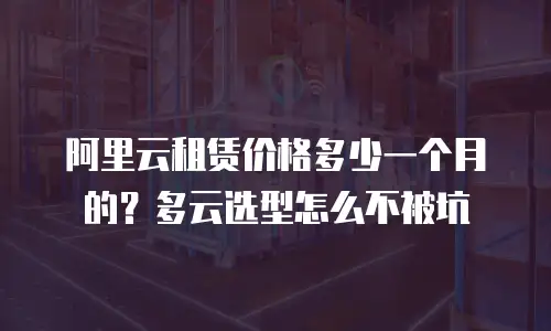 阿里云租赁价格多少一个月的？多云选型怎么不被坑