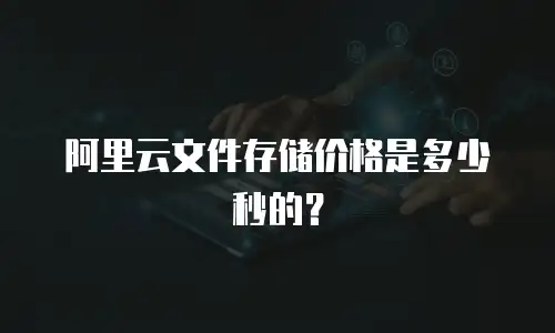 阿里云文件存储价格是多少秒的？