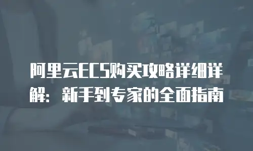 阿里云ECS购买攻略详细详解：新手到专家的全面指南