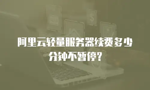 阿里云轻量服务器续费多少分钟不暂停？