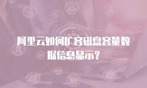 阿里云如何扩容磁盘容量数据信息显示？
