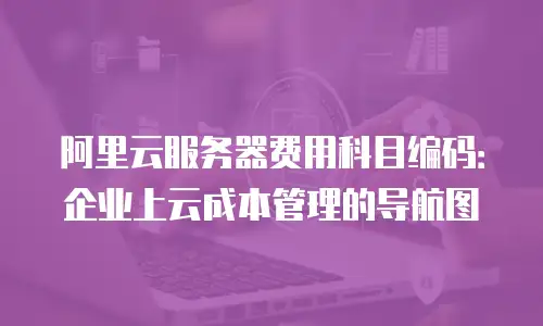 阿里云服务器费用科目编码：企业上云成本管理的导航图