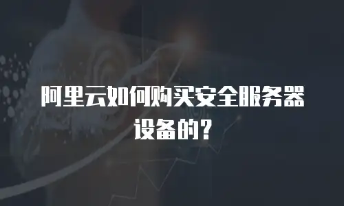 阿里云如何购买安全服务器设备的？
