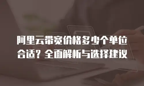 阿里云带宽价格多少个单位合适？全面解析与选择建议