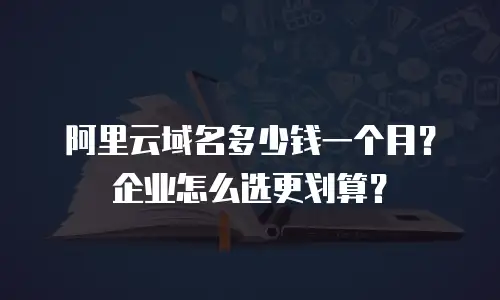 阿里云域名多少钱一个月？企业怎么选更划算？