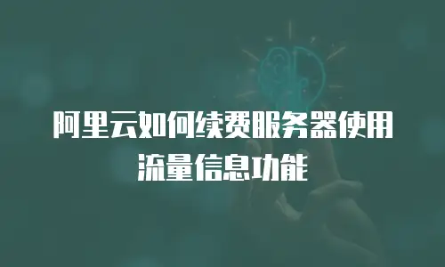 阿里云如何续费服务器使用流量信息功能
