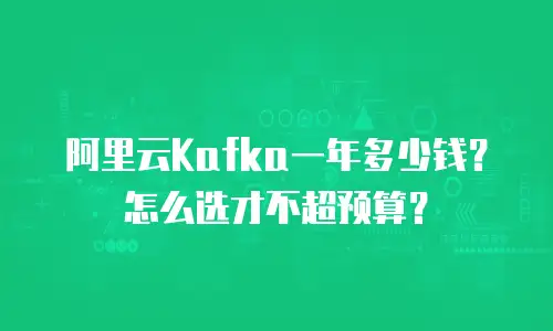 阿里云Kafka一年多少钱？怎么选才不超预算？