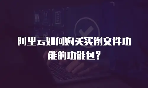 阿里云如何购买实例文件功能的功能包？