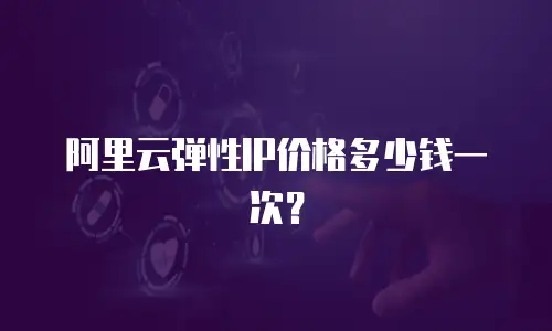 阿里云弹性IP价格多少钱一次？