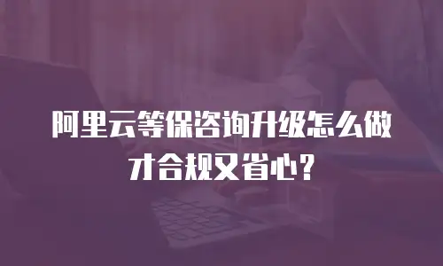 阿里云等保咨询升级怎么做才合规又省心？
