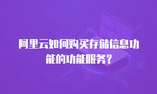 阿里云如何购买存储信息功能的功能服务？