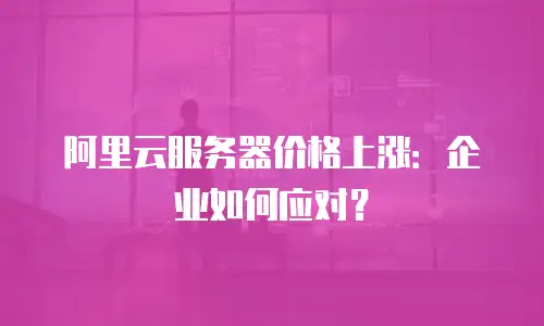 阿里云服务器价格上涨：企业如何应对？