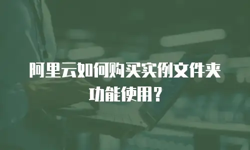 阿里云如何购买实例文件夹功能使用？