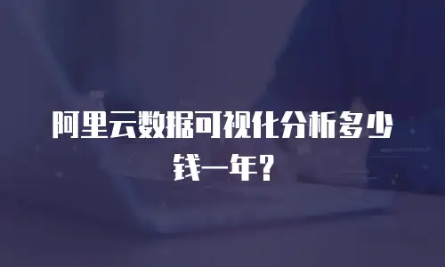 阿里云数据可视化分析多少钱一年？