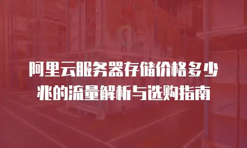 阿里云服务器存储价格多少兆的流量解析与选购指南