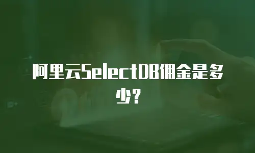 阿里云SelectDB佣金是多少？
