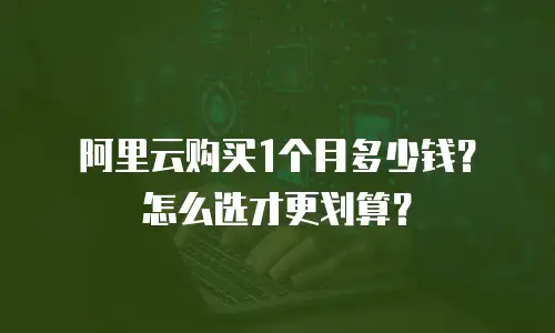 阿里云购买1个月多少钱？怎么选才更划算？