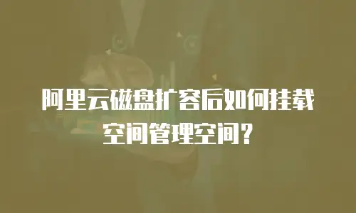 阿里云磁盘扩容后如何挂载空间管理空间？
