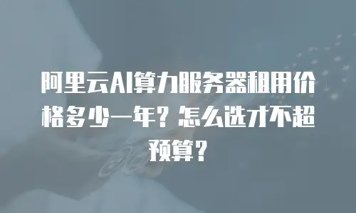 阿里云AI算力服务器租用价格多少一年？怎么选才不超预算？