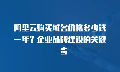 阿里云购买域名价格多少钱一年？企业品牌建设的关键一步
