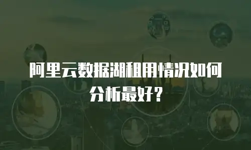 阿里云数据湖租用情况如何分析最好？