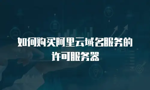 如何购买阿里云域名服务的许可服务器
