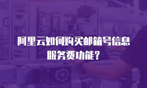阿里云如何购买邮箱号信息服务费功能？