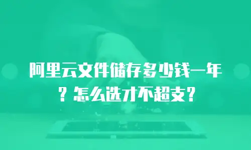 阿里云文件储存多少钱一年？怎么选才不超支？