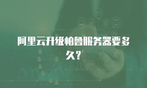 阿里云升级帕鲁服务器要多久？