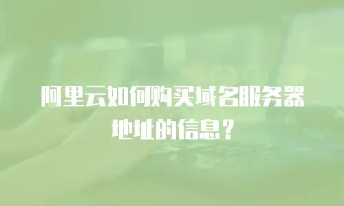 阿里云如何购买域名服务器地址的信息？