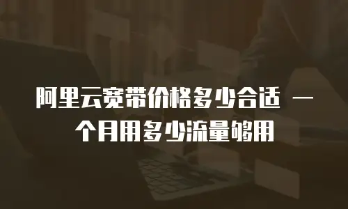 阿里云宽带价格多少合适 一个月用多少流量够用