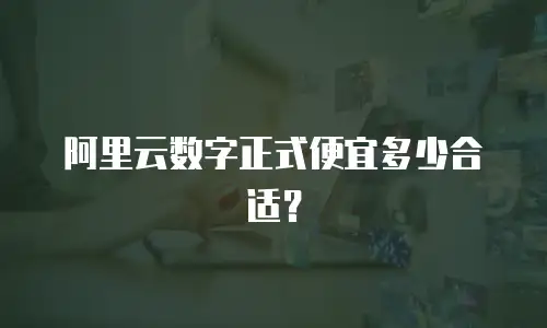 阿里云数字正式便宜多少合适？