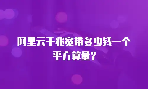 阿里云千兆宽带多少钱一个平方算量？