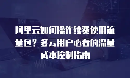 阿里云如何操作续费使用流量包？多云用户必看的流量成本控制指南